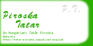 piroska tatar business card